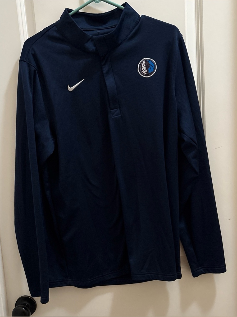 Nike x Dallas Mavericks NBA Authentics Dri-Fit Pullover Men's XL Navy Blue